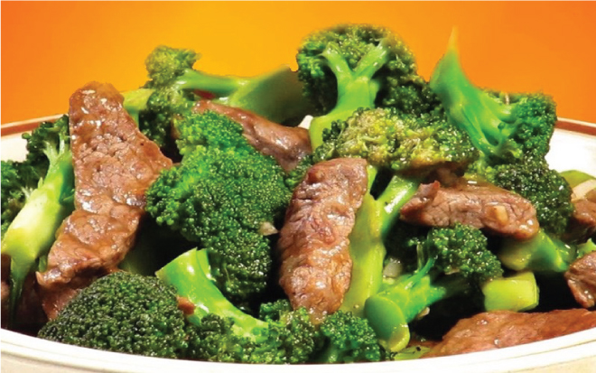 Thịt bò kèm rau xanh phù hợp với sức khỏe người bệnh