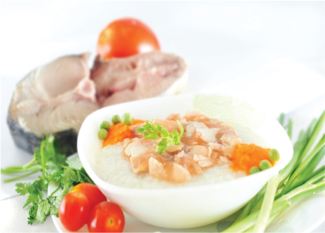 Cháo cá hồi là món ăn phục hồi sức khỏe tốt cho người bệnh