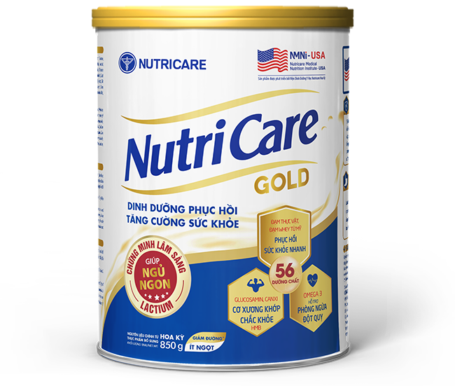 Sữa Nutricare Gold - giải pháp phục hồi sức khoẻ hàng đầu của các chuyên gia dinh dưỡng