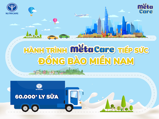 Metacare tiếp sức 60.000 ly sữa cho miền Nam 