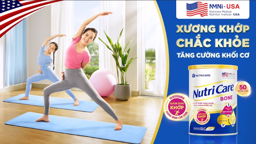 Nutricare Bone - Giải pháp dinh dưỡng toàn diện hỗ trợ xương khớp chắc khỏe, tăng cường khối cơ 