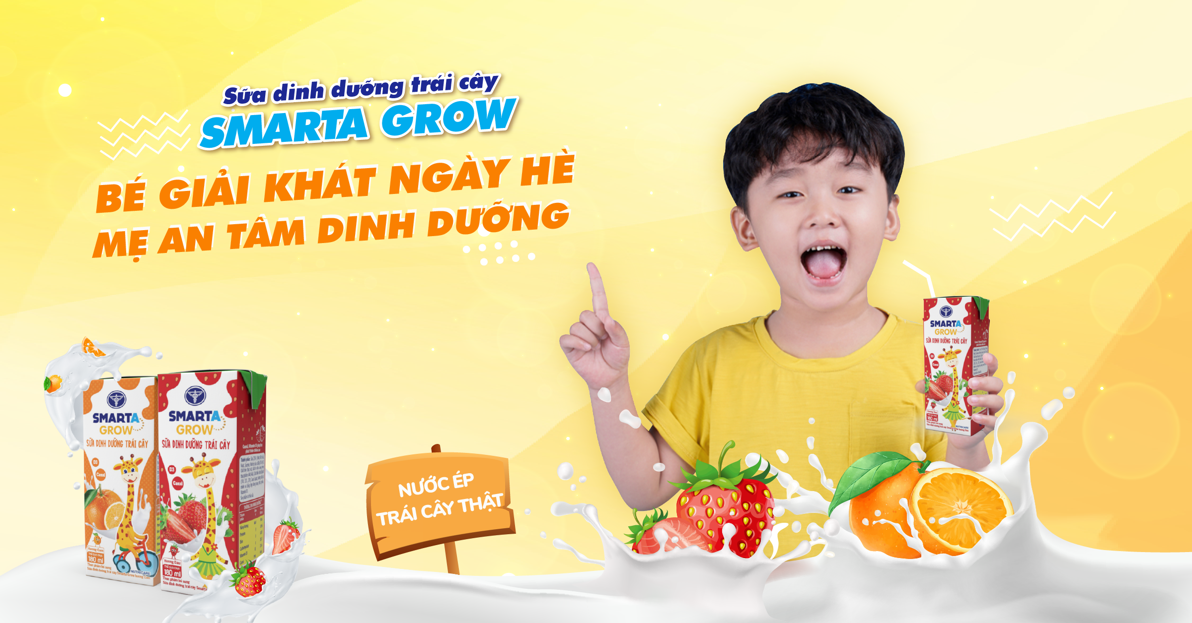 Sữa dinh dưỡng trái cây Smarta Grow: Bé giải khát ngày hè, mẹ an tâm dinh dưỡng