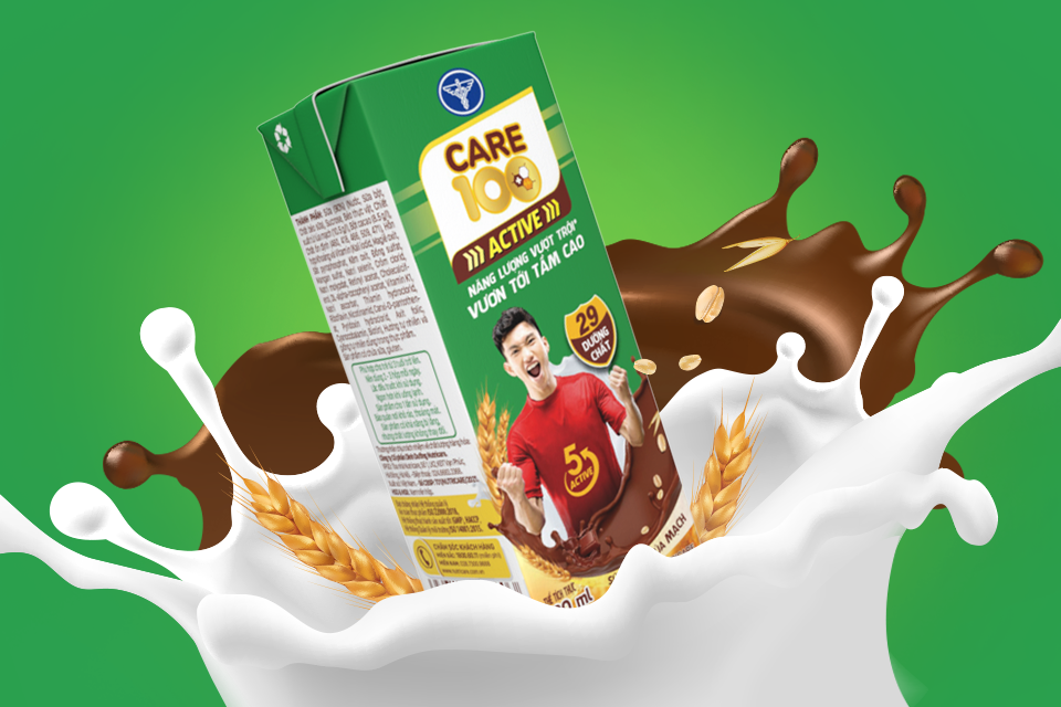 Care 100 Active – Sữa cacao lúa mạch độc quyền sở hữu hệ chất “5 Active”