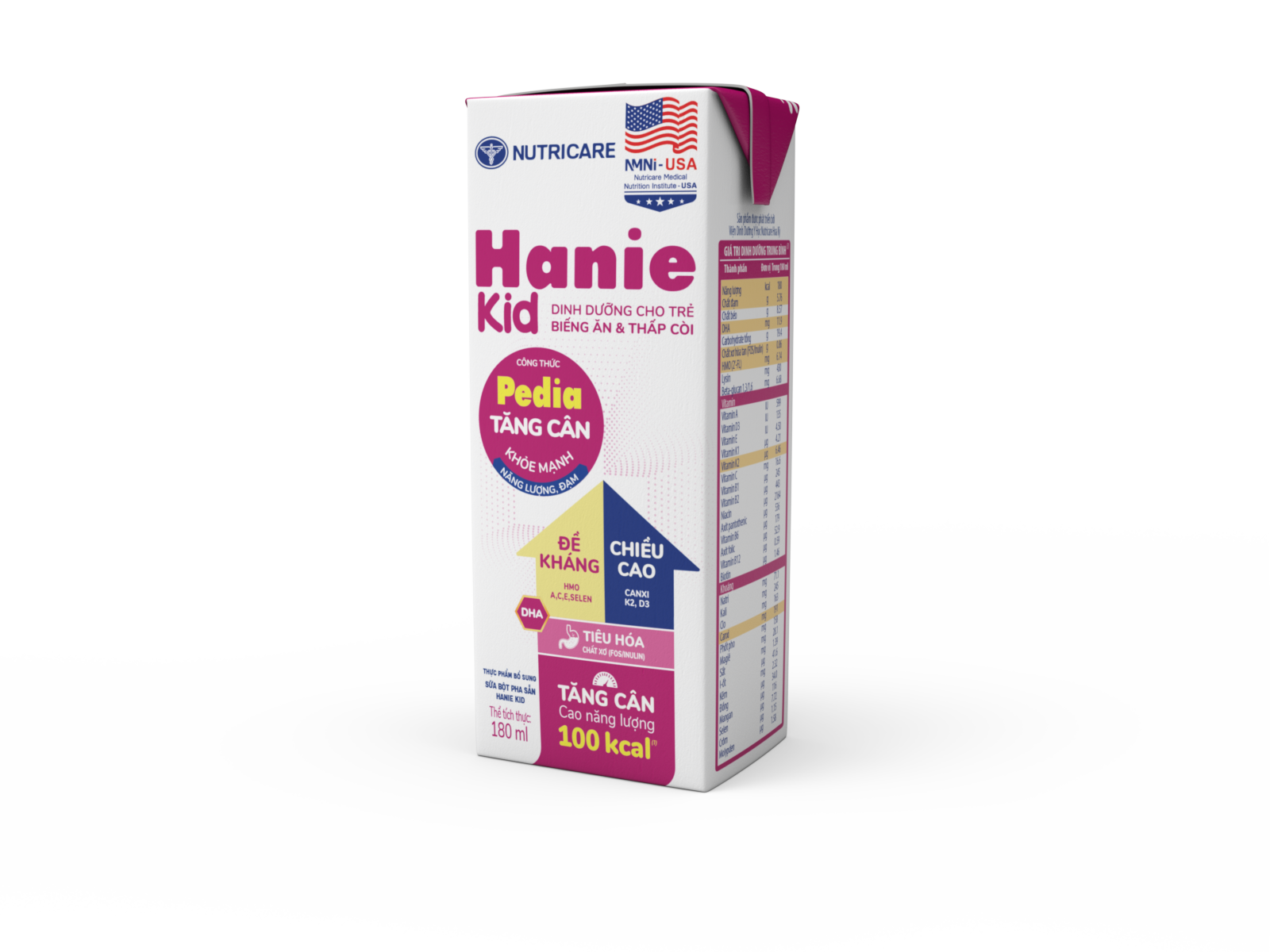 Thực phẩm bổ sung Sữa bột pha sẵn Hanie Kid