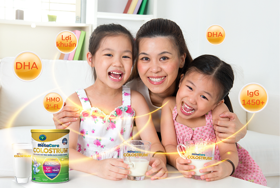 Metacare Colostrum+: “Chìa khóa vàng” tăng cường miễn dịch của trẻ