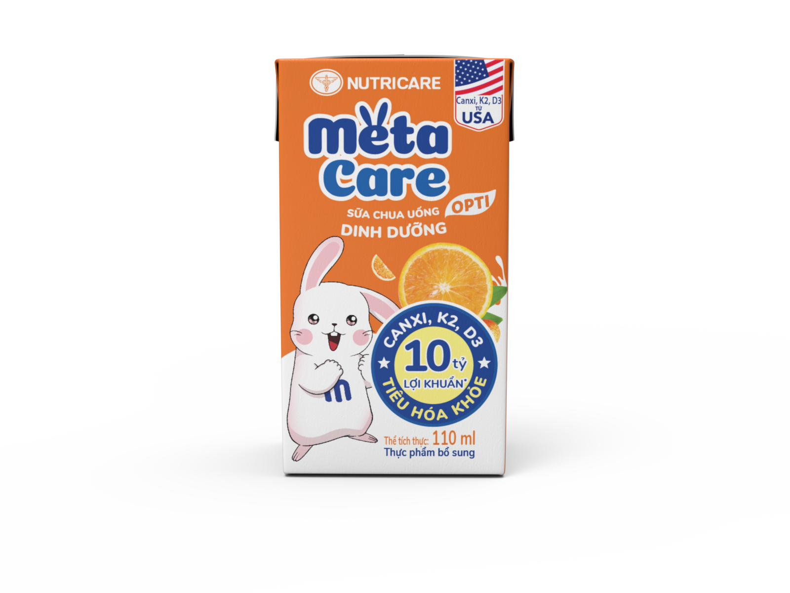 Sữa chua uống dinh dưỡng Metacare hương Cam