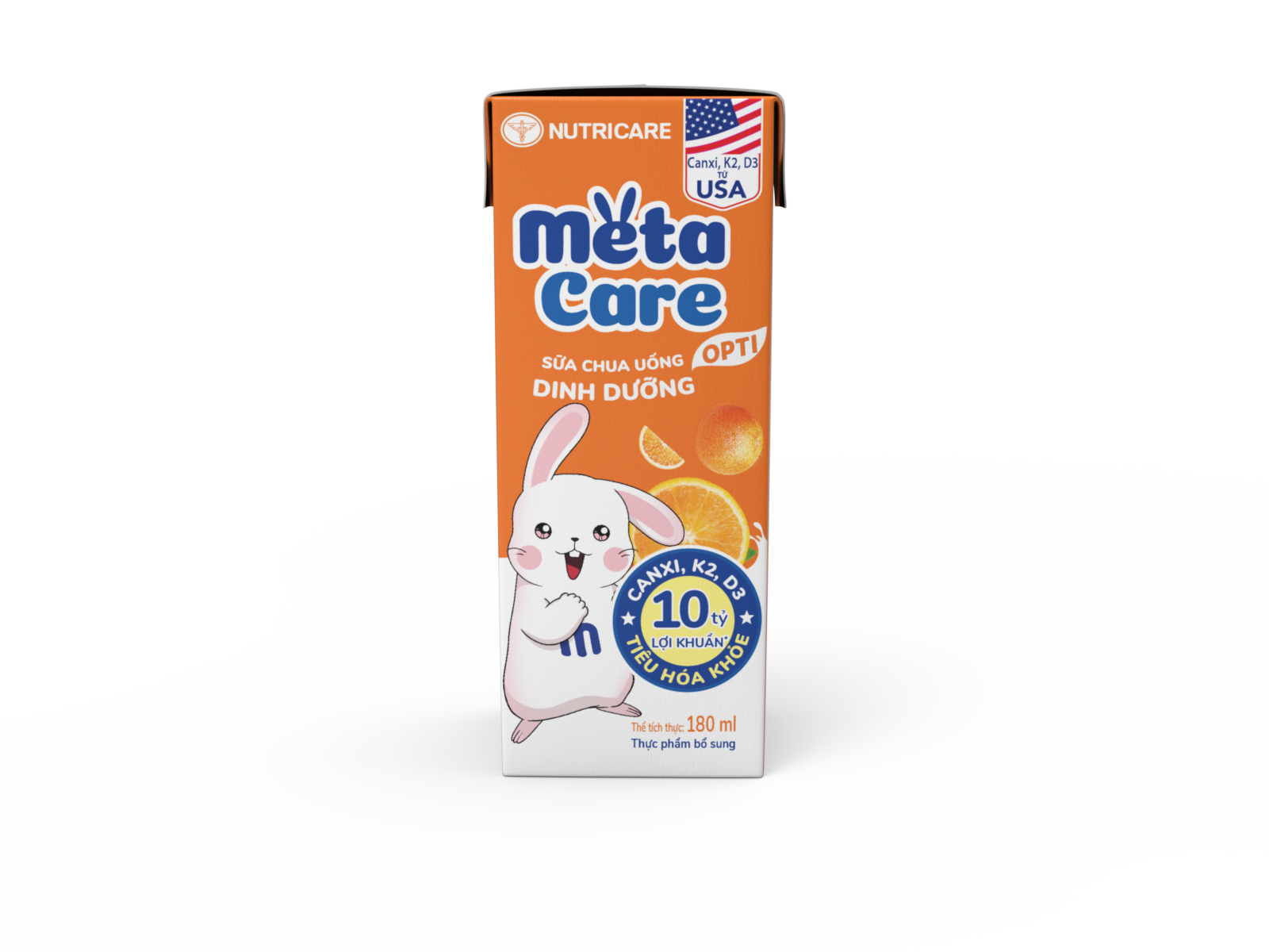 Sữa chua uống dinh dưỡng Metacare hương Cam