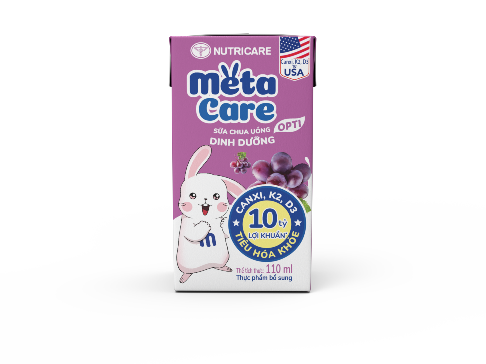 Sữa chua uống dinh dưỡng Metacare hương Nho