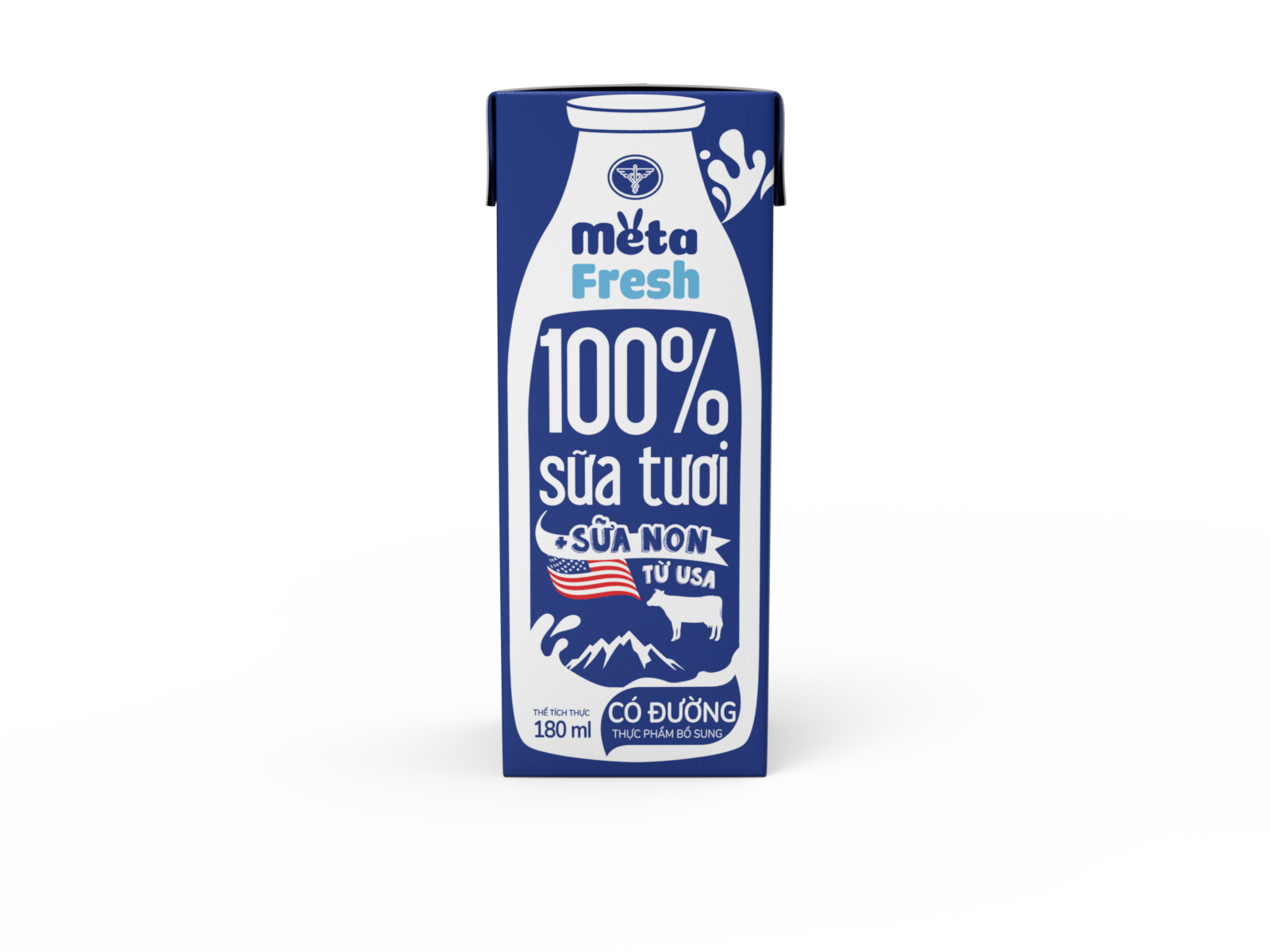 Thực phẩm bổ sung Sữa tươi có đường bổ sung sữa non Meta Fresh