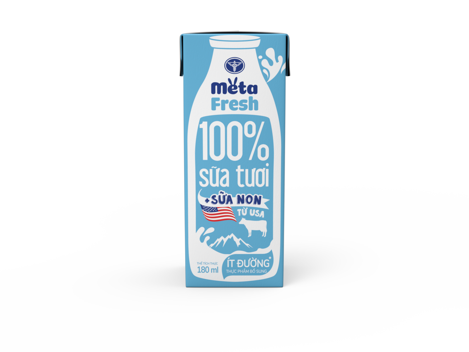 Thực phẩm bổ sung Sữa tươi ít đường bổ sung sữa non Meta Fresh