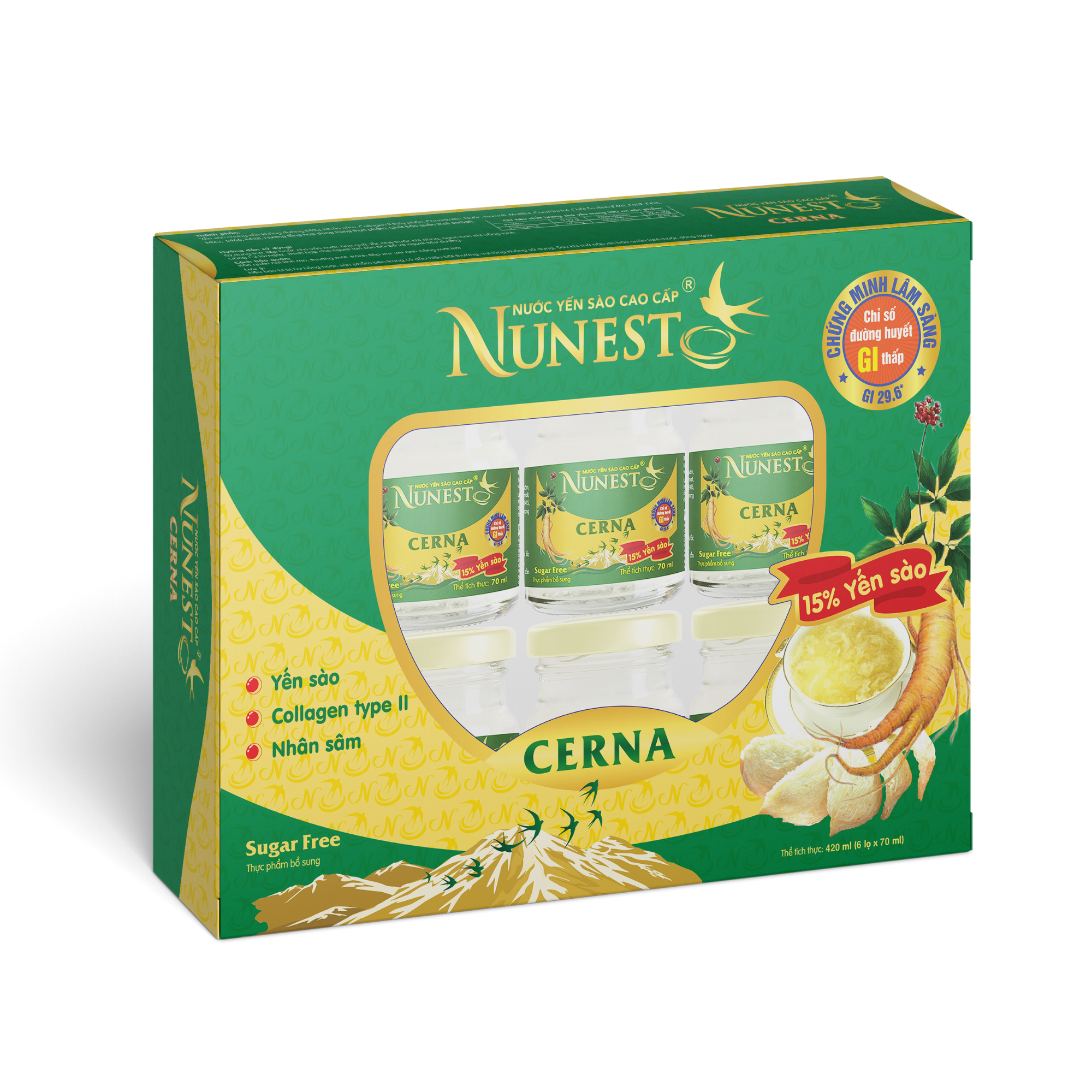Nước yến sào cao cấp Nunest Cerna