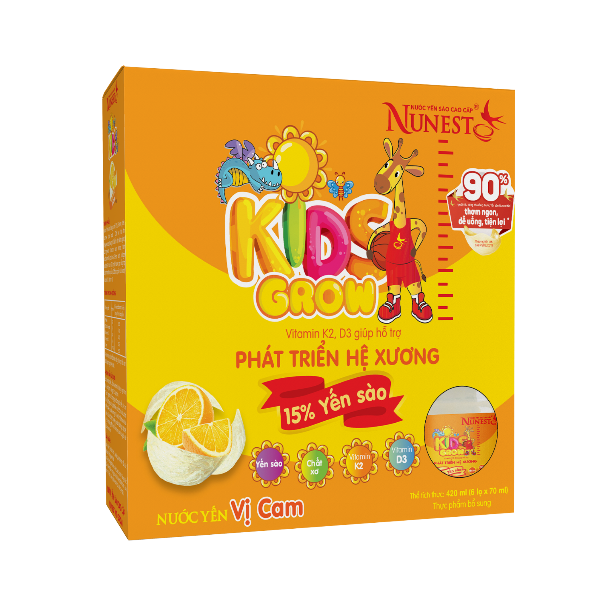 Nước yến sào cao cấp Nunest Kid Grow
