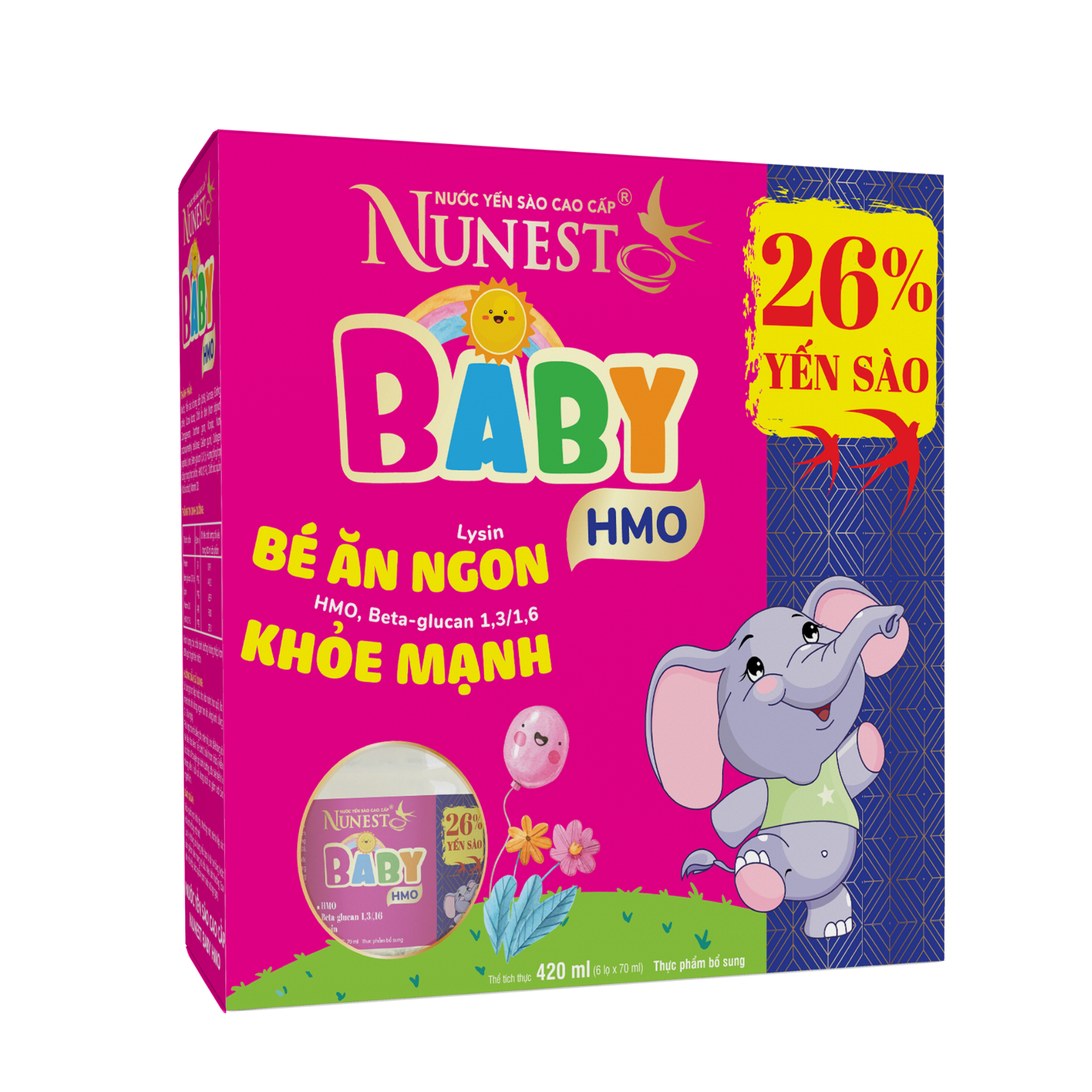 Nước yến sào cao cấp Nunest Baby HMO