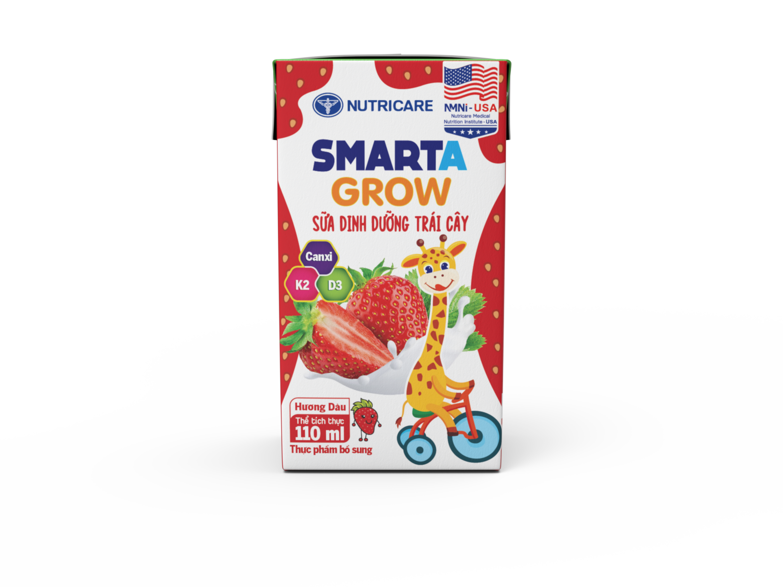 Sữa dinh dưỡng trái cây Nutricare Smarta Grow hương Dâu