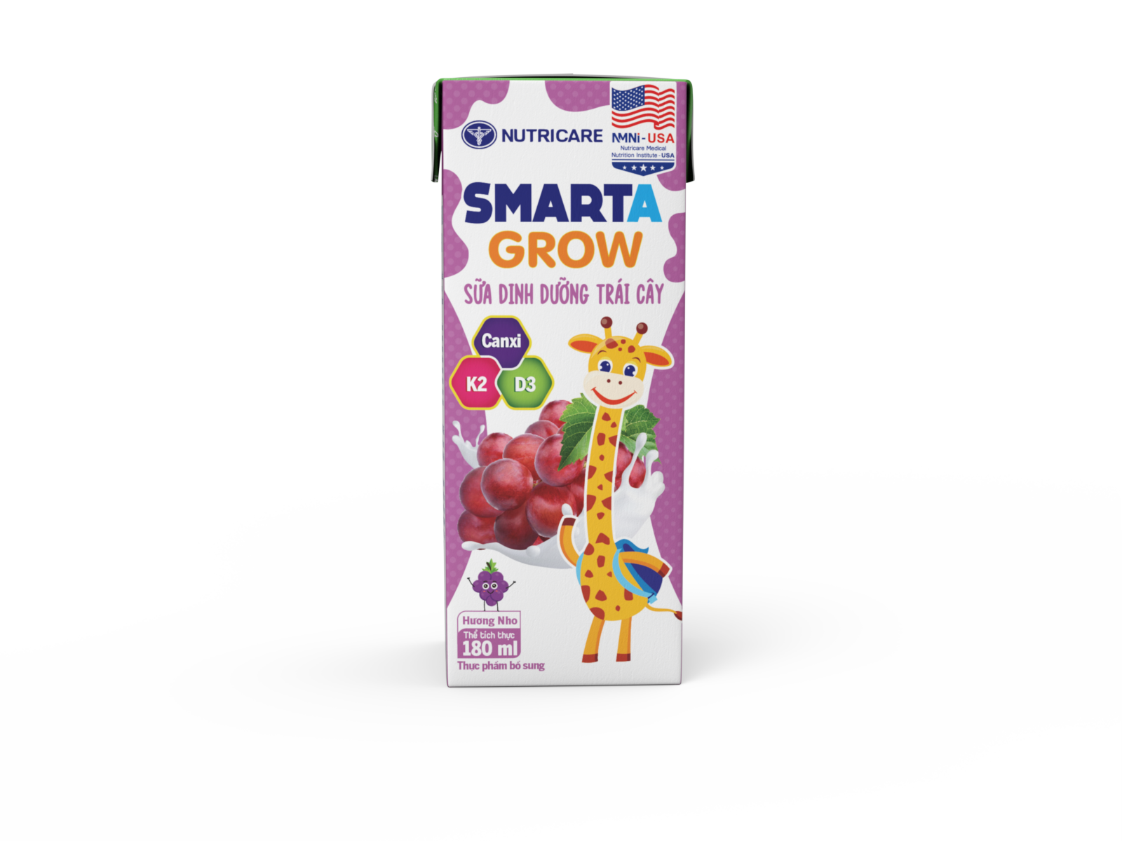 Sữa dinh dưỡng trái cây Nutricare Smarta Grow hương nho