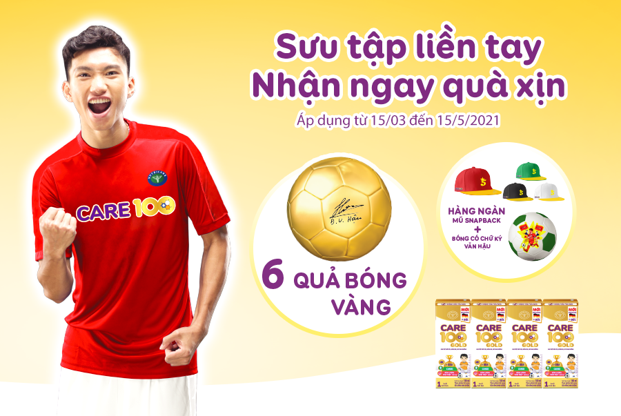 Uống sữa trúng bóng vàng cùng tuyển thủ quốc gia Đoàn Văn Hậu