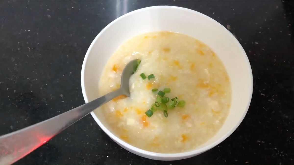 Thành phẩm Cháo cá lóc cho bé tăng cân đơn mẹ nấu