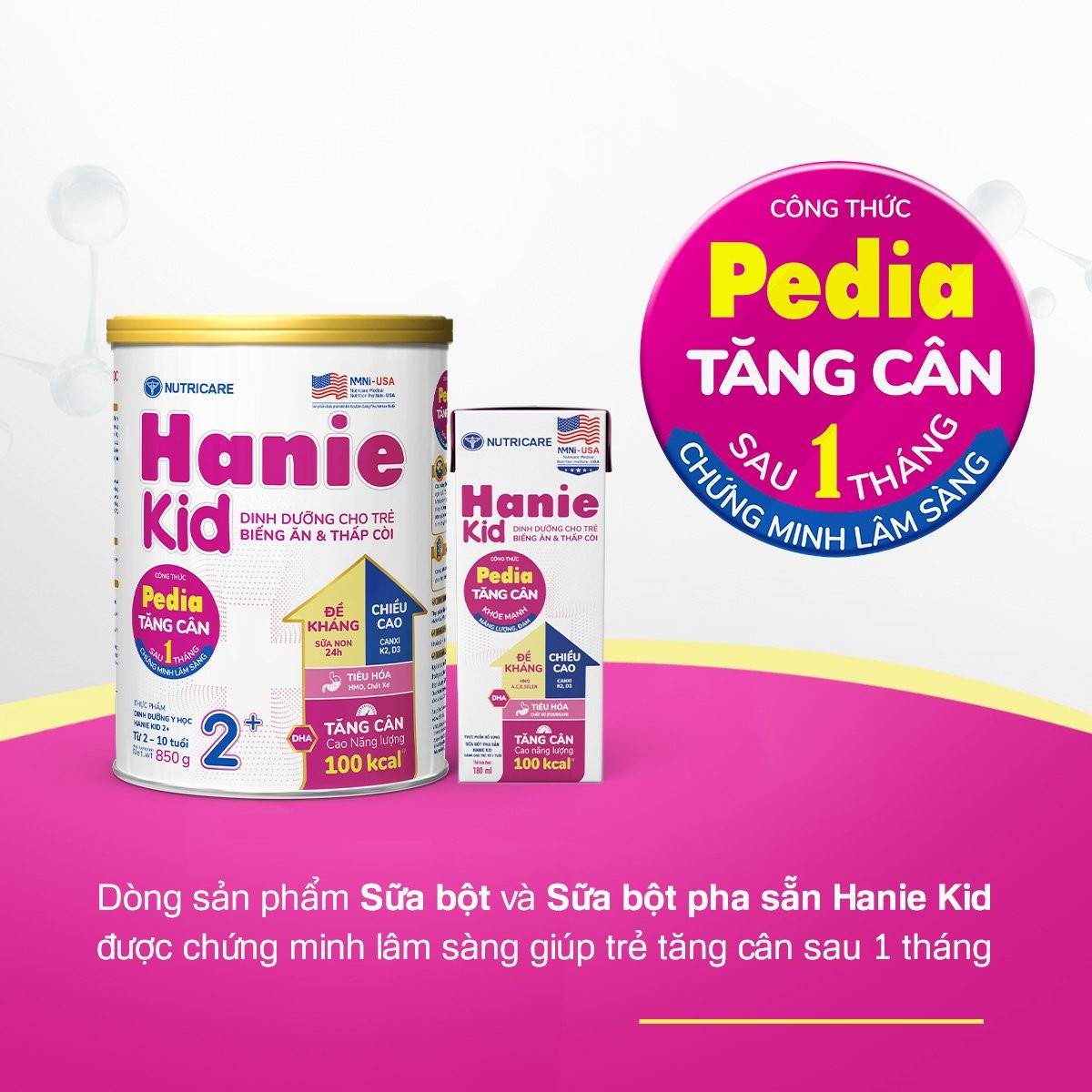 Hanie Kid mới - Dinh dưỡng Y học giúp trẻ tăng cân sau 1 tháng - 5