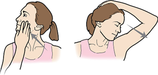 Kéo giãn cổ chéo trên và dưới