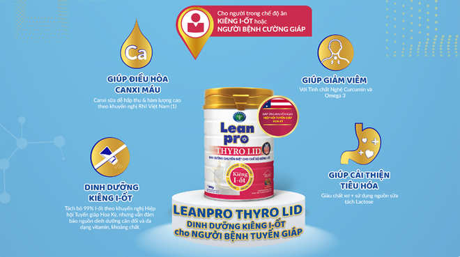 Leanpro Thyro LID cho người bệnh tuyến giáp trong chế độ ăn kiêng I-ốt