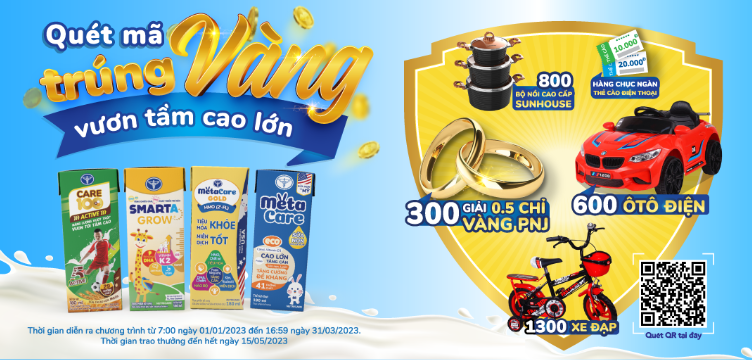 Chương trình khuyến mại: Quét mã trúng vàng – Vươn tầm cao lớn