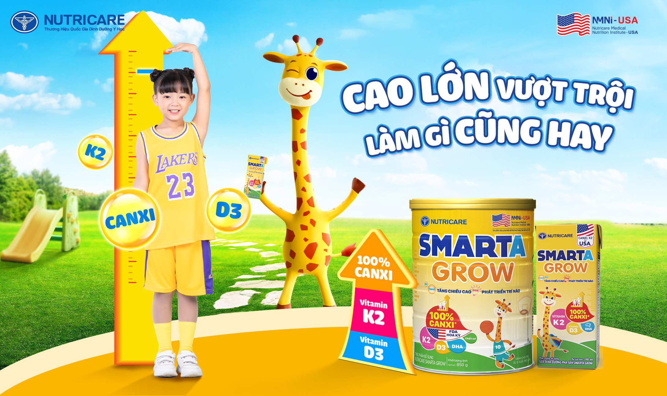 Sữa bột pha sẵn tăng chiều cao cho bé