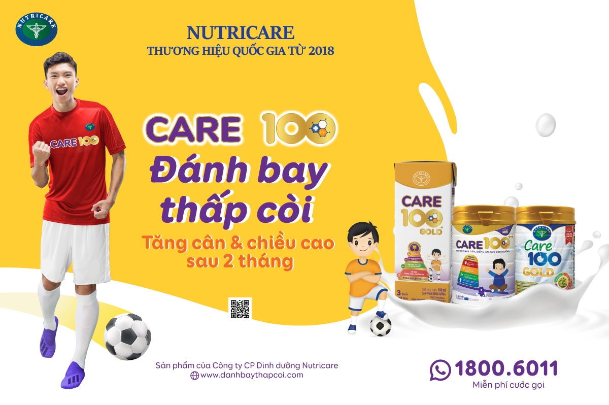Văn Hậu trở thành đại diện thương hiệu Care 100