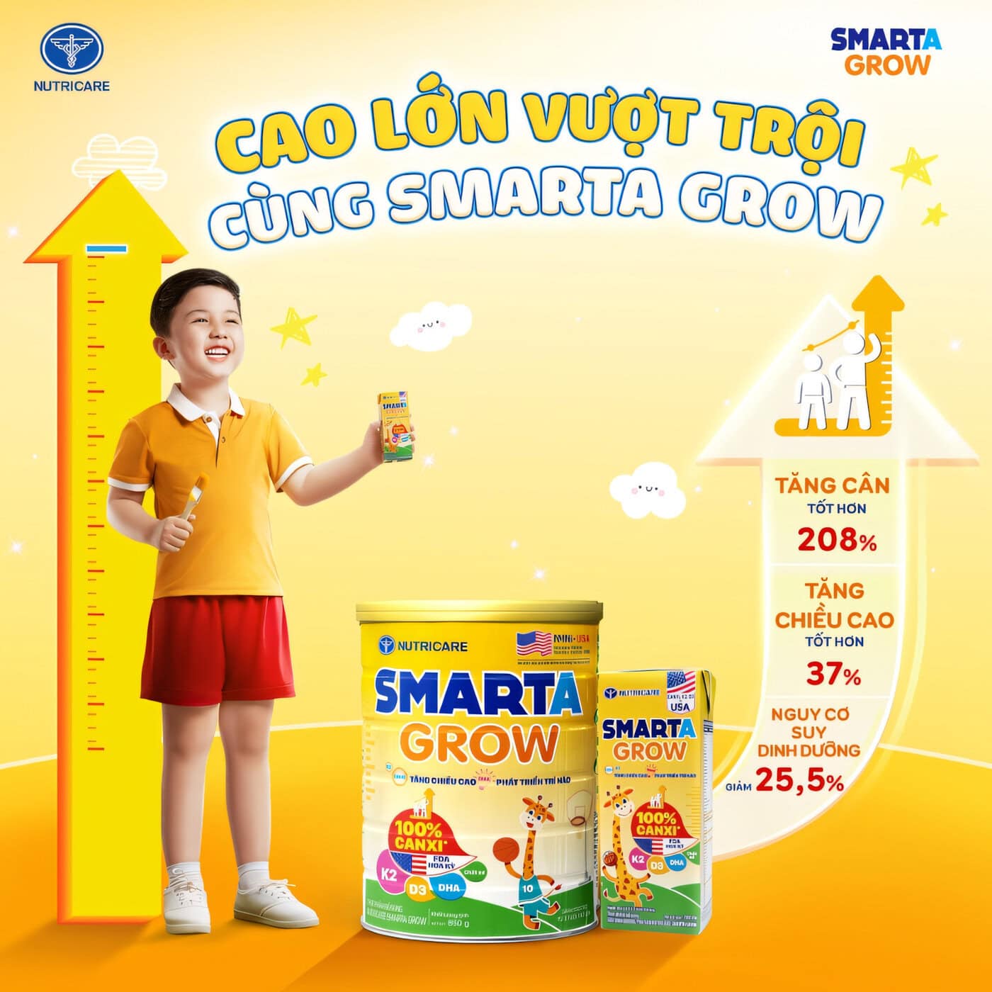 Sữa hộp tăng chiều cao