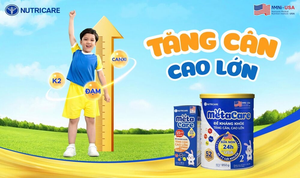 sữa uống tăng chiều cao