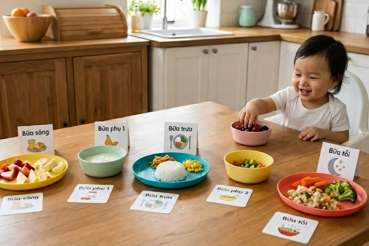 thực đơn cho bé 2 tuổi