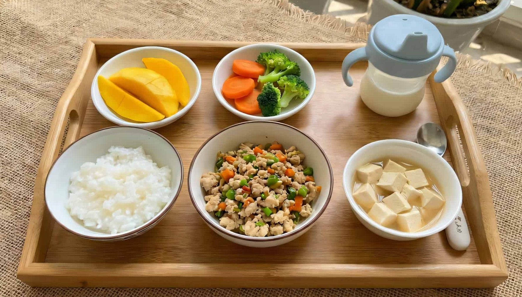 thực đơn cho trẻ mầm non