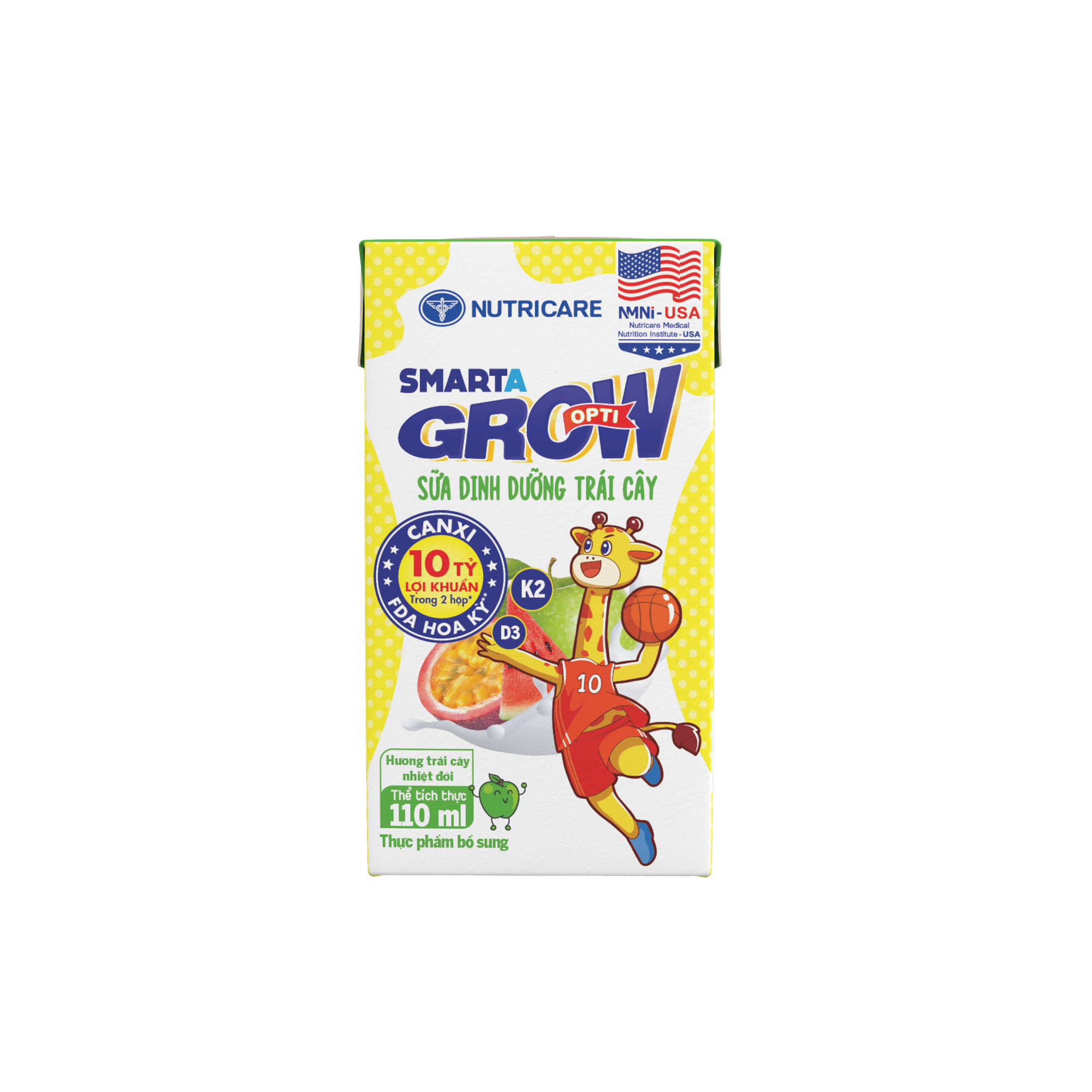 Thực phẩm bổ sung Sữa dinh dưỡng trái cây Nutricare Smarta Grow Opti hương Trái cây nhiệt đới