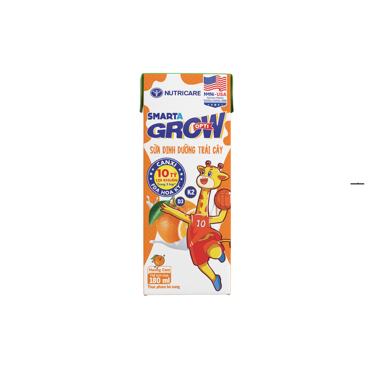 Thực phẩm bổ sung Sữa dinh dưỡng trái cây Nutricare Smarta Grow Opti hương Cam