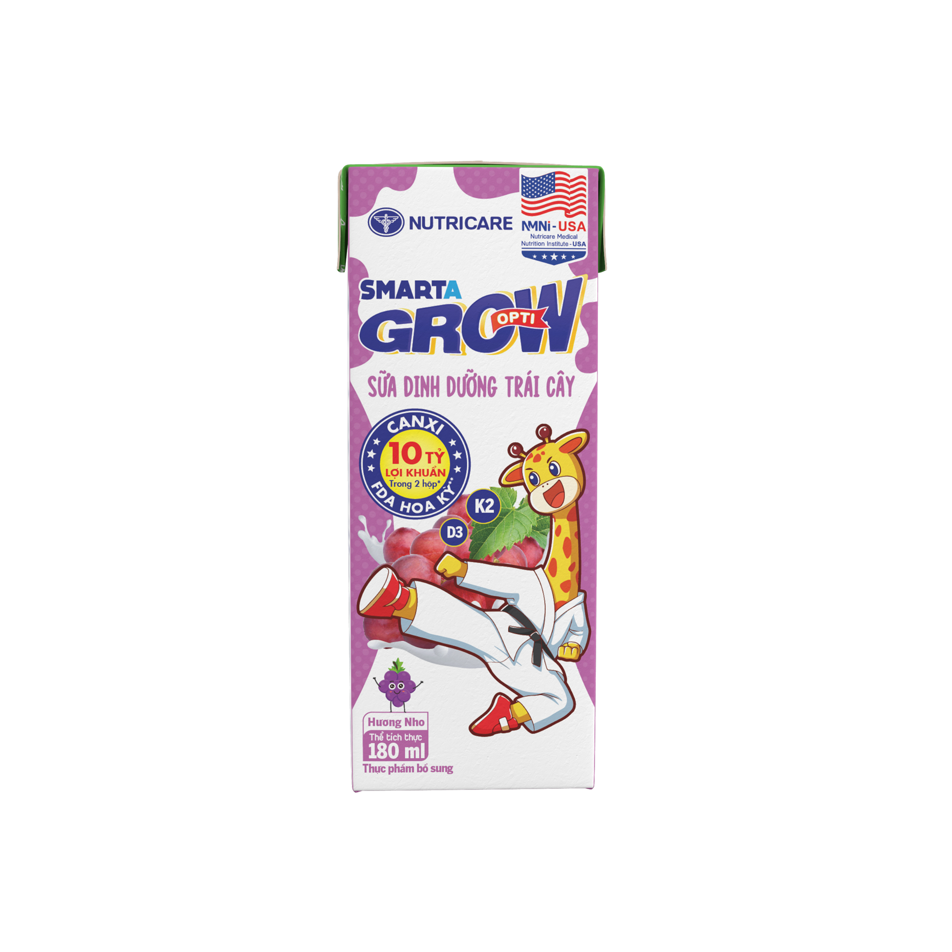 Thực phẩm bổ sung Sữa dinh dưỡng trái cây Nutricare Smarta Grow Opti hương Nho