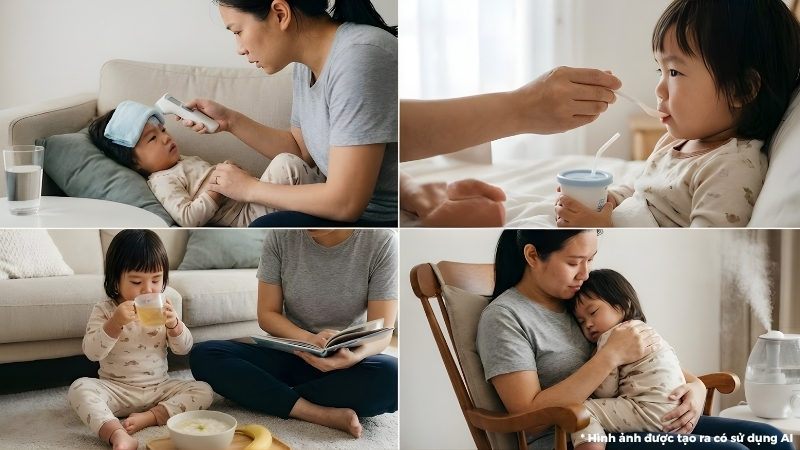 bé bị tiêu chảy và sốt