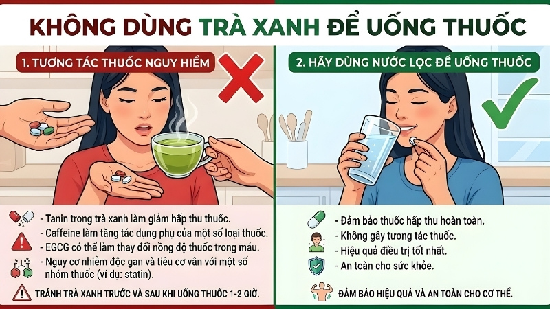 uống trà xanh có mất ngủ không