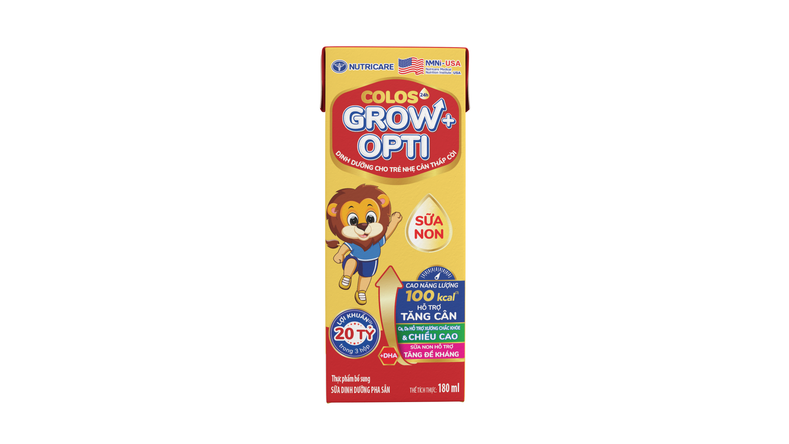Thực phẩm bổ sung sữa dinh dưỡng pha sẵn Colos24h Grow+ Opti
