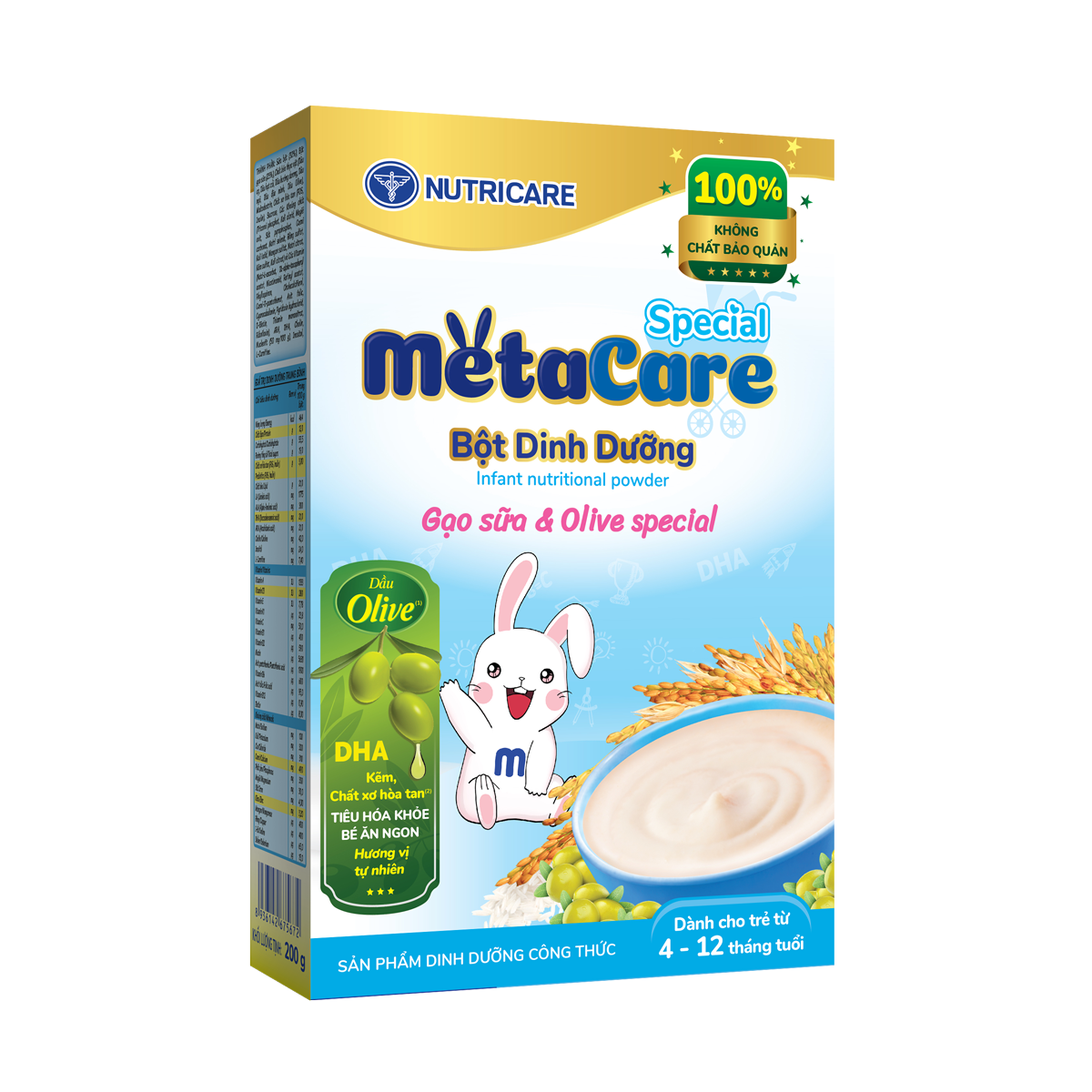 Sản phẩm dinh dưỡng công thức Bột dinh dưỡng Metacare Gạo Sữa & Olive Special