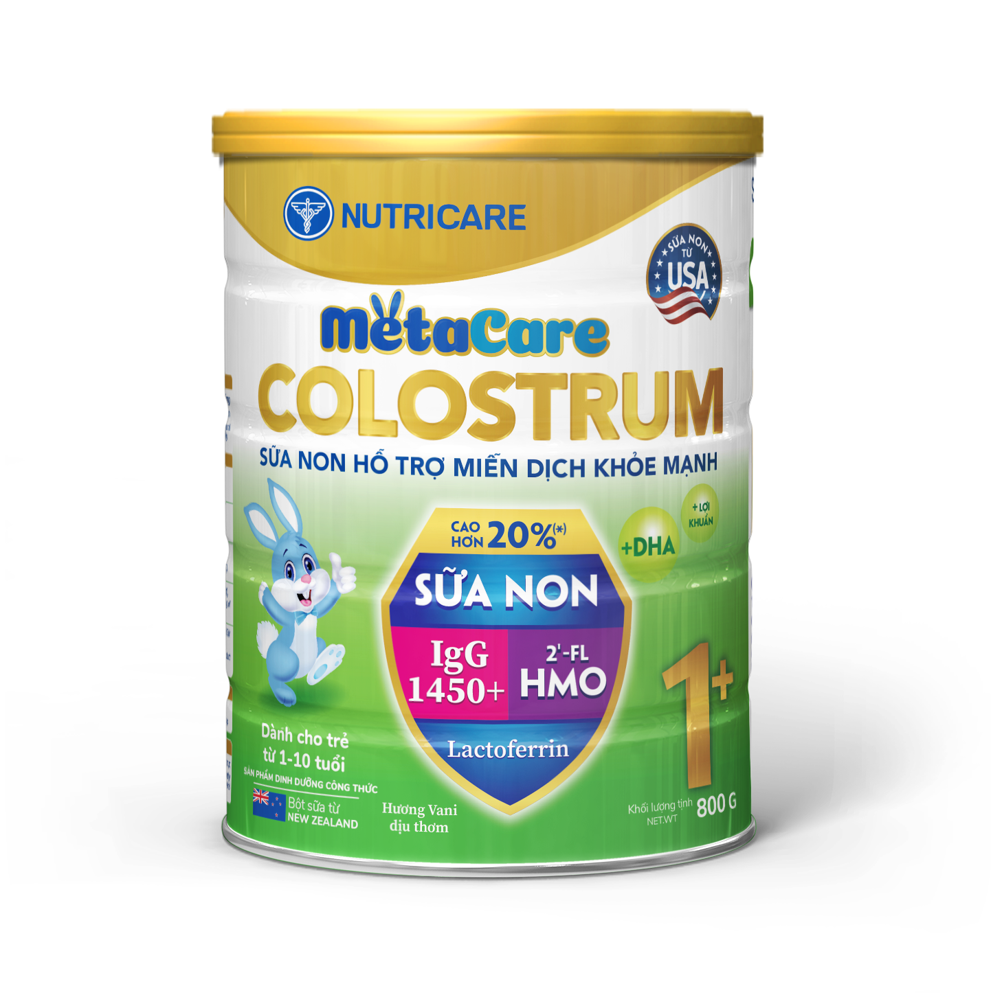 Sản phẩm dinh dưỡng công thức dành cho trẻ từ 1 - 10 tuổi: Metacare Colostrum 1+