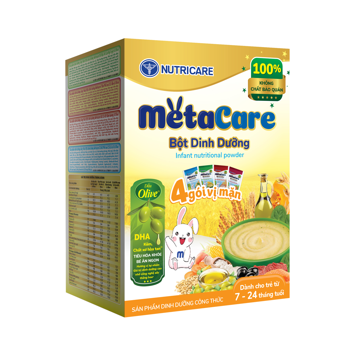 Bột dinh dưỡng Metacare mix 4 vị mặn